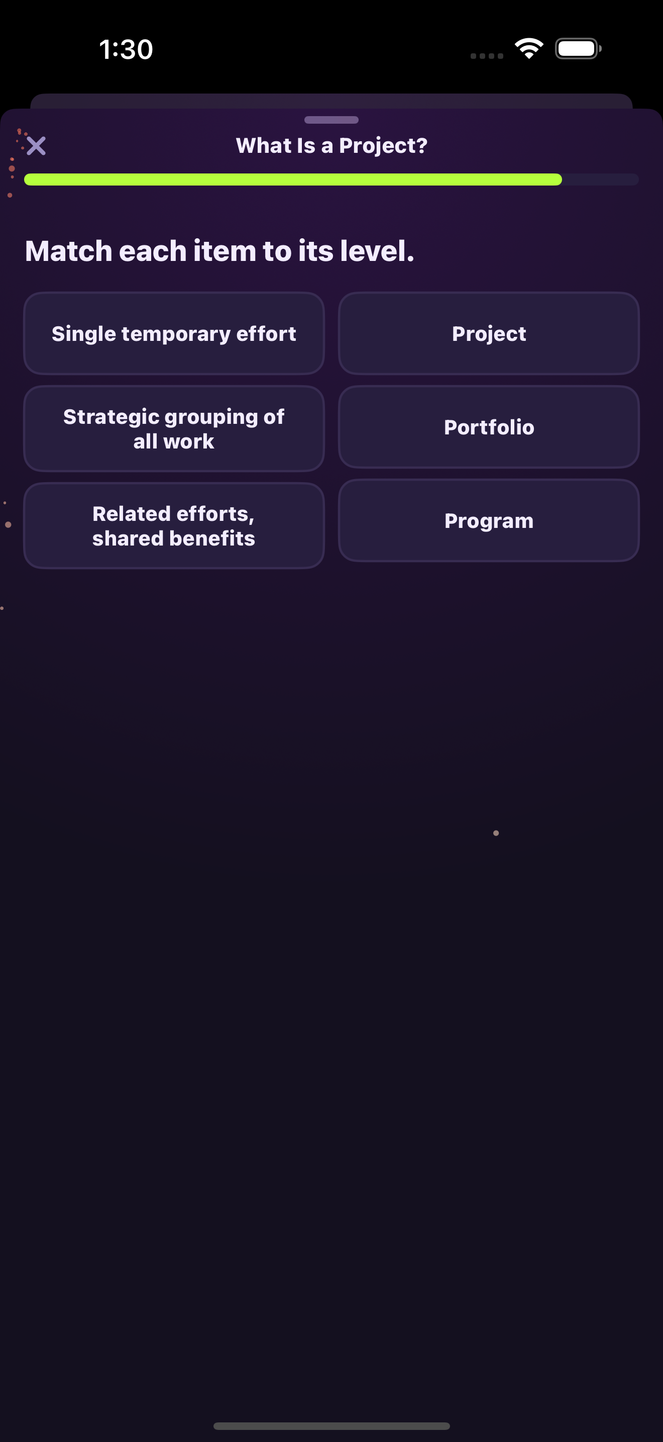 A CAPM matching question in Ascent